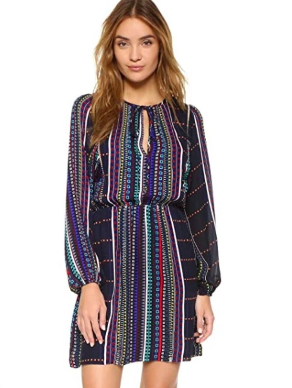 Women's Parker Long Sleeve Silk Dress Sz Medium